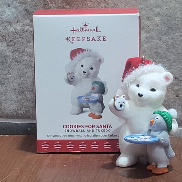Hallmark Cookies for Santa Snowball and Tuxedo 2017 Christmas Ornament - Picture 1 of 13